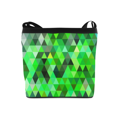 Mosaic Triangles Green Crossbody Bags (Model 1613)