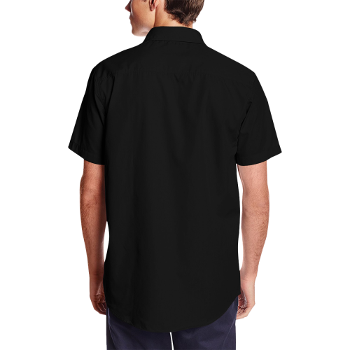 Flying Home Men's Short Sleeve Shirt with Lapel Collar (Model T54)