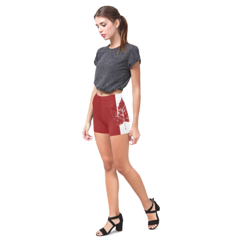Cool Canada Flag Shorts Women's Briseis Skinny Shorts (Model L04)