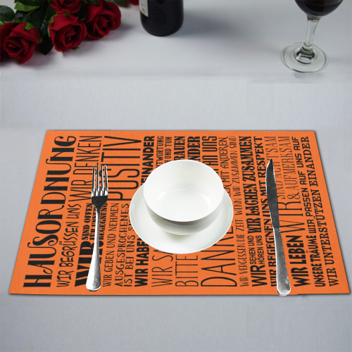 German House Rules - POSITIVE HAUSORDNUNG 1 Placemat 12''x18''