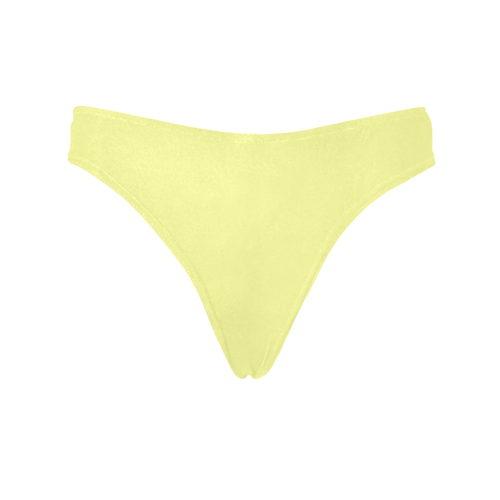 color canary yellow Women's All Over Print Thongs (Model L30)