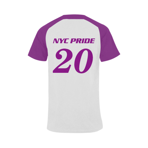 Pride Thin Line Whit/Purple Big Men's Raglan T-shirt Big Size (USA Size) (Model T11)