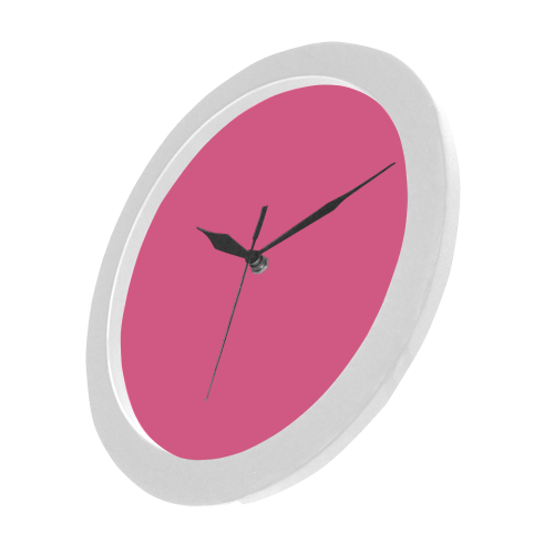 color French pink Circular Plastic Wall clock