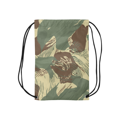 Rhodesian Brushstroke Camouflage Small Drawstring Bag Model 1604 (Twin Sides) 11"(W) * 17.7"(H)