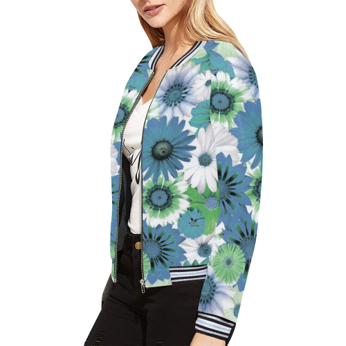 Spring Time Flowers 3 All Over Print Bomber Jacket for Women (Model H21)