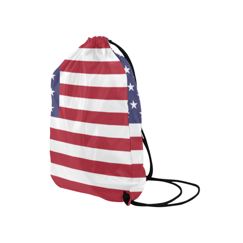 United States of America flag Medium Drawstring Bag Model 1604 (Twin Sides) 13.8"(W) * 18.1"(H)