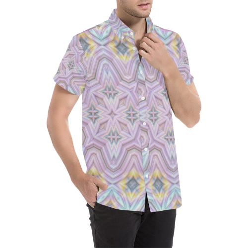 Pastels Men's All Over Print Short Sleeve Shirt (Model T53)