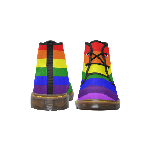 Rainbow Flag (Gay Pride - LGBTQIA+) Men's Canvas Chukka Boots (Model 2402-1)