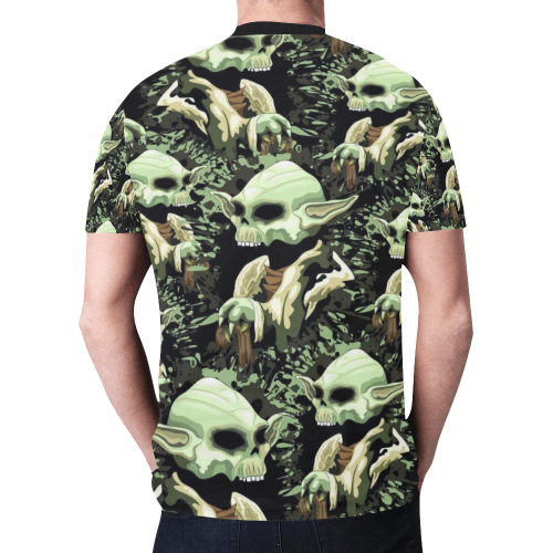 Yoda Jedi Master Skull New All Over Print T-shirt for Men (Model T45)