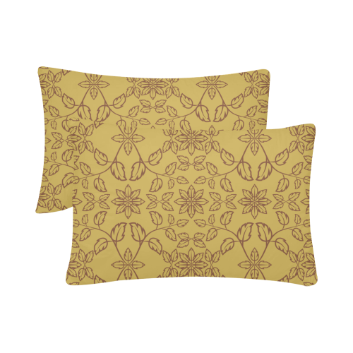 floral damask Custom Pillow Case 20"x 30" (One Side) (Set of 2)
