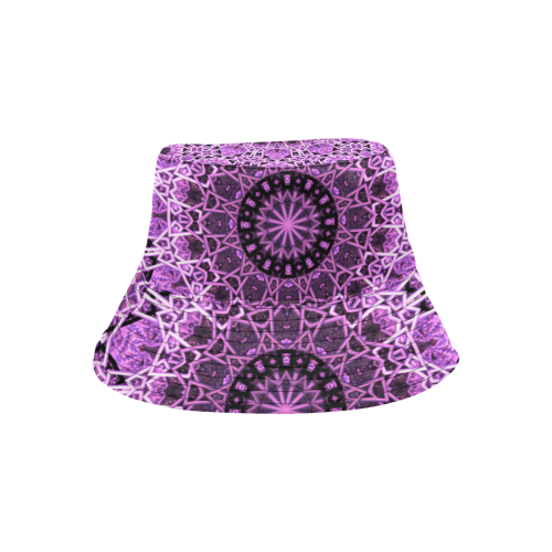 Pink and Black Mandala All Over Print Bucket Hat