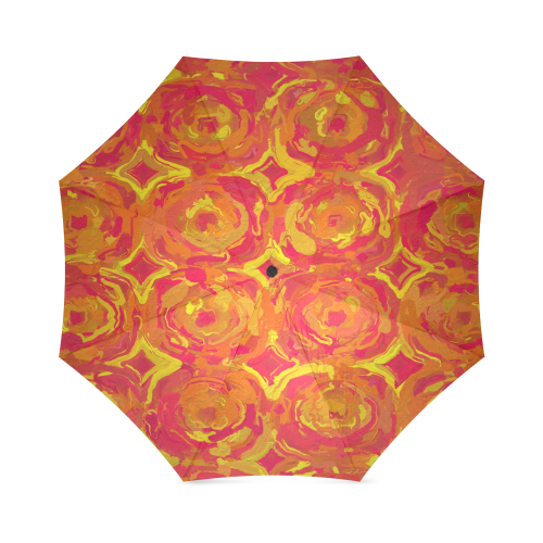 Red, Orange and Yellow Oils Foldable Umbrella (Model U01)