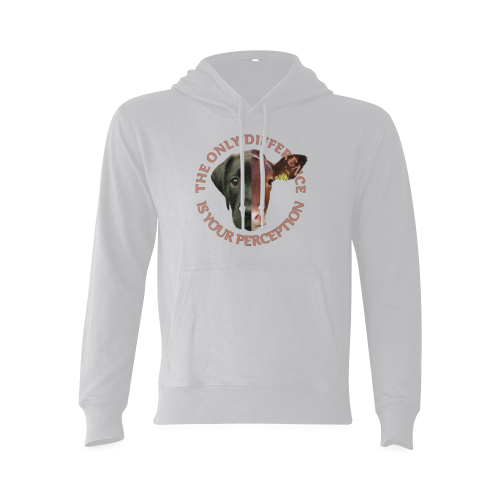 Vegan Cow and Dog Design with Slogan Oceanus Hoodie Sweatshirt (Model H03)