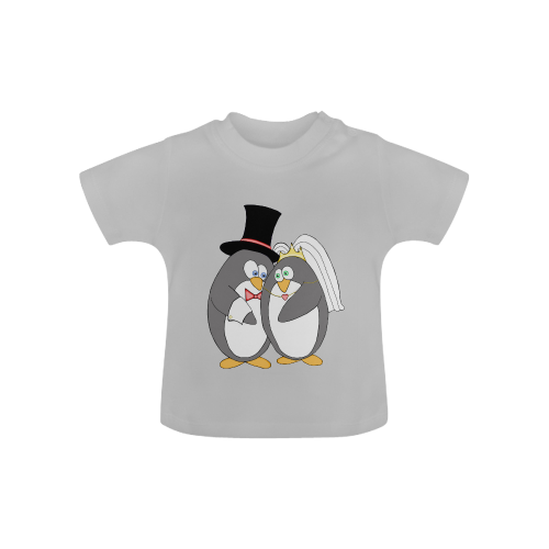 Penguin Wedding Grey Baby Classic T-Shirt (Model T30)