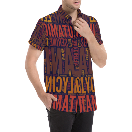 Amino Bambino Men's All Over Print Short Sleeve Shirt/Large Size (Model T53)