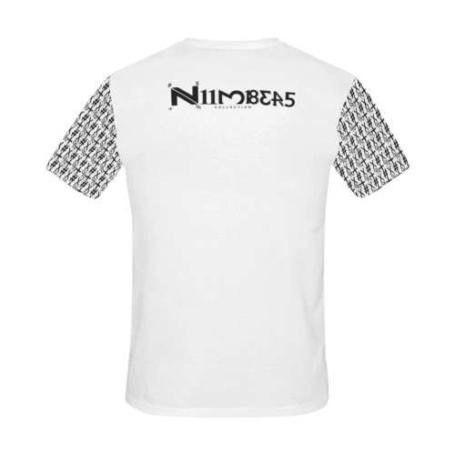 NUMBERS Collection Symbols Sleeves White/Black All Over Print T-Shirt for Men (USA Size) (Model T40)