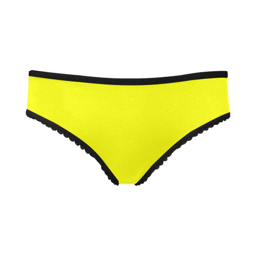 Bright Neon Yellow Women's All Over Print Girl Briefs (Model L14)