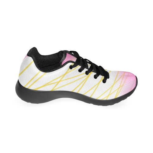 Shoes with gold, pinks design lines Women’s Running Shoes (Model 020)