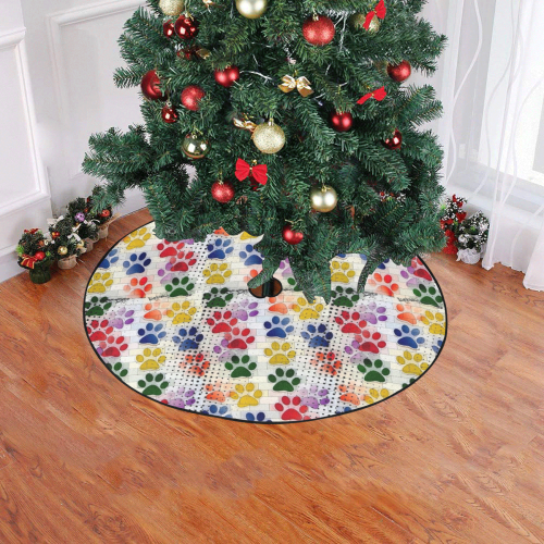 Paws by Nico Bielow Christmas Tree Skirt 47" x 47"