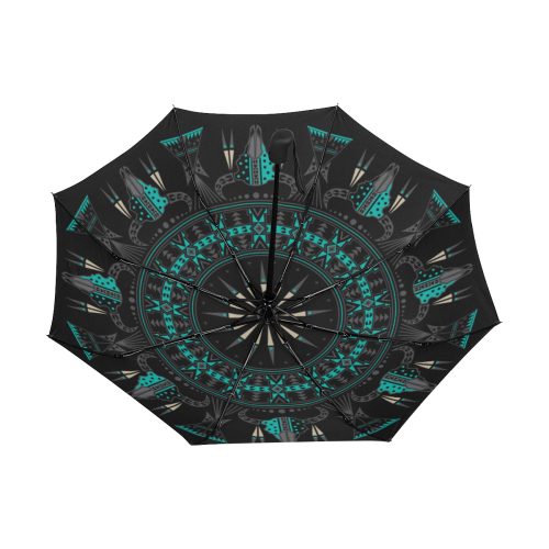 Buffalo Nation Aqua Anti-UV Auto-Foldable Umbrella (Underside Printing) (U06)
