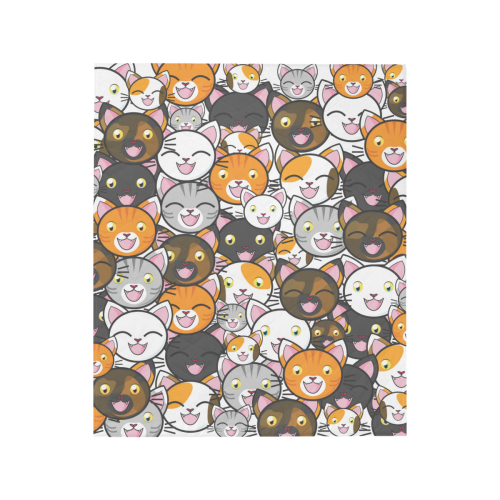 Funny Cats All Over Quilt 50"x60"