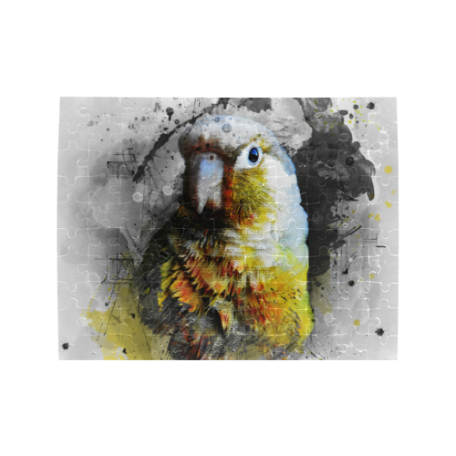 bird parrot art #parrot #bird Rectangle Jigsaw Puzzle (Set of 110 Pieces)