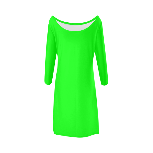 color lime Bateau A-Line Skirt (D21)