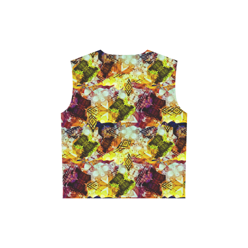 Graffiti Style - Markings on Watercolors All Over Print Sleeveless Hoodie for Women (Model H15)