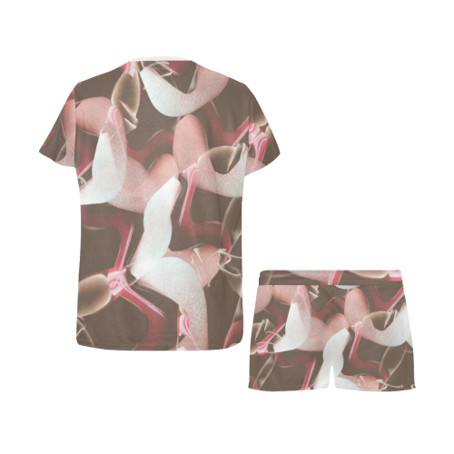 Raspberry Sandal Twist Women's Short Pajama Set