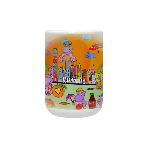 Hippo Atlanta Popart by Nico Bielow Custom Ceramic Mug (15OZ)