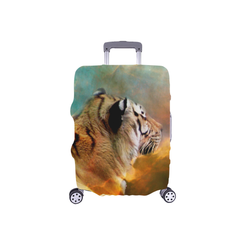 Tiger and Nebula Luggage Cover/Small 18"-21"