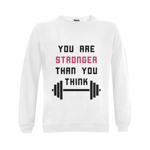 You are Stronger than you think front Gildan Crewneck Sweatshirt(NEW) (Model H01)