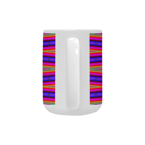 Bright Pink Purple Stripe Abstract Custom Ceramic Mug (15OZ)