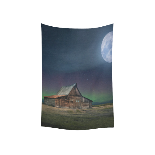 Moonlit Country Dream Cotton Linen Wall Tapestry 40"x 60"
