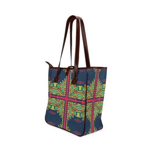 Distorted shapes on a blue background Classic Tote Bag (Model 1644)