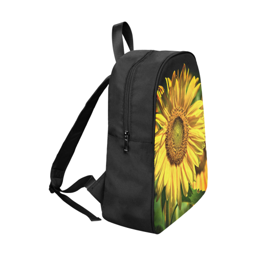 Summer Sunflower Fabric School Backpack (Model 1682) (Large)