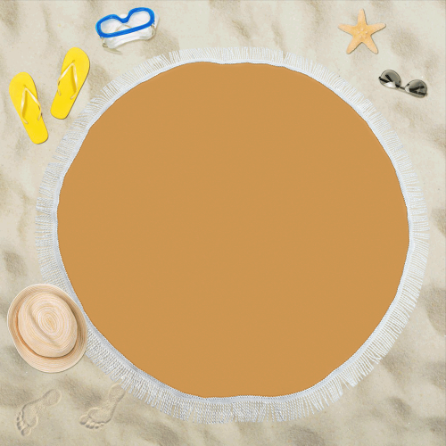 color butterscotch Circular Beach Shawl 59"x 59"