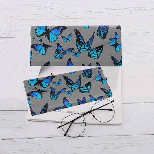 blue butterflies Custom Foldable Glasses Case
