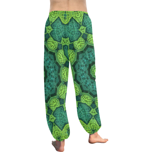 Green Theme Mandala Women's All Over Print Harem Pants (Model L18)
