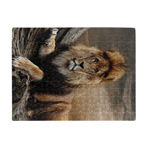 King Lion Sunset A3 Size Jigsaw Puzzle (Set of 252 Pieces)
