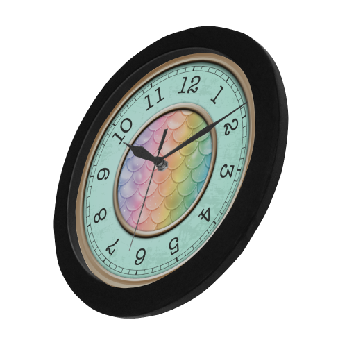 Mermaid Scales Clock Circular Plastic Wall clock
