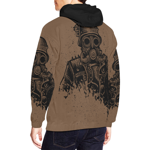 Retro Futurism Steampunk Adventure Soldier 3 All Over Print Hoodie for Men (USA Size) (Model H13)