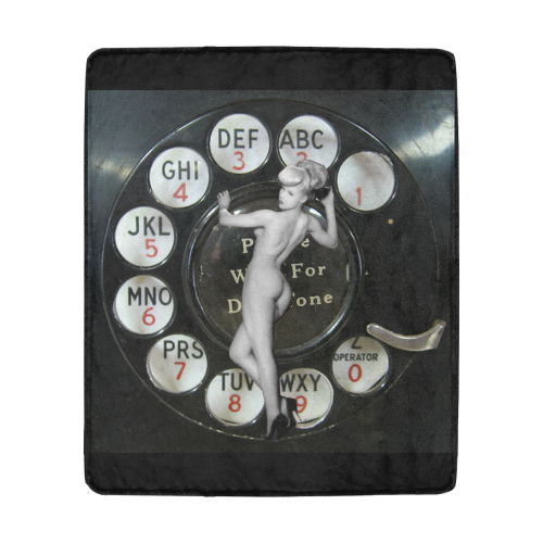 Please Wait for the Dial Tone Ultra-Soft Micro Fleece Blanket 50"x60"