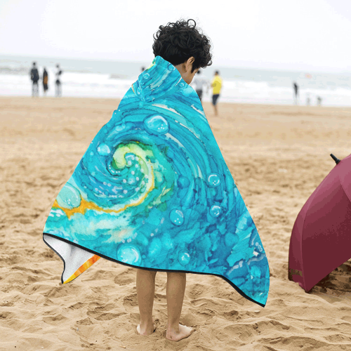 Surfs Up kids hoodie towel Kids' Hooded Bath Towels