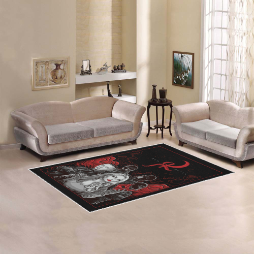 RED QUEEN BAND Area Rug 5'x3'3''