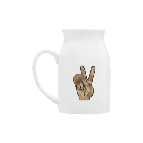 Desert Camouflage Peace Sign Milk Cup (Large) 450ml