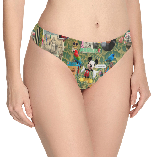 Your Childhood, My Childhood Women's All Over Print Thongs (Model L30)