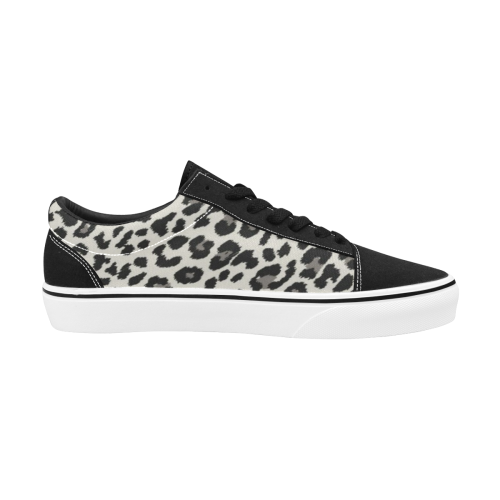 skate leopard Women's Low Top Skateboarding Shoes (Model E001-2)