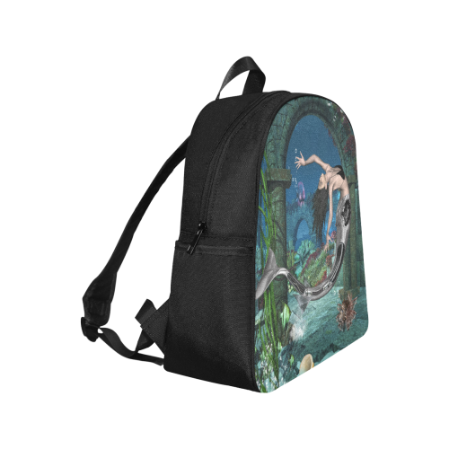 Wonderful mermaid Multi-Pocket Fabric Backpack (Model 1684)