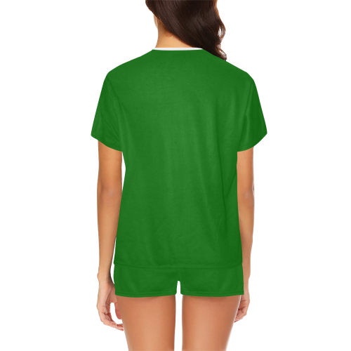 color dark green Women's Short Pajama Set